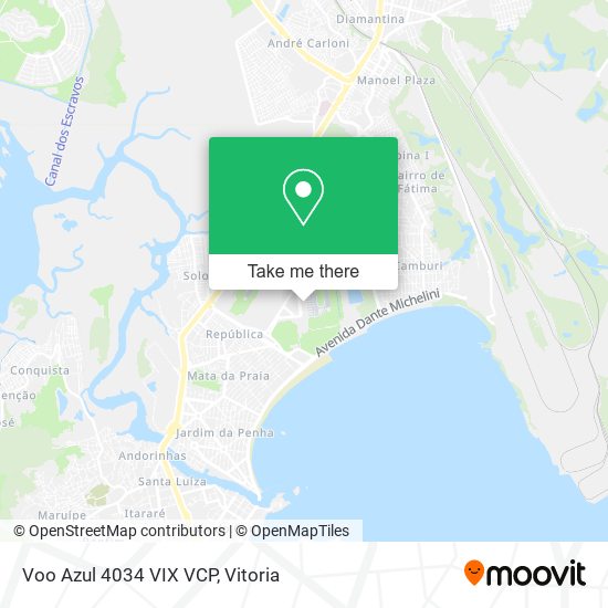 Voo Azul 4034 VIX VCP map