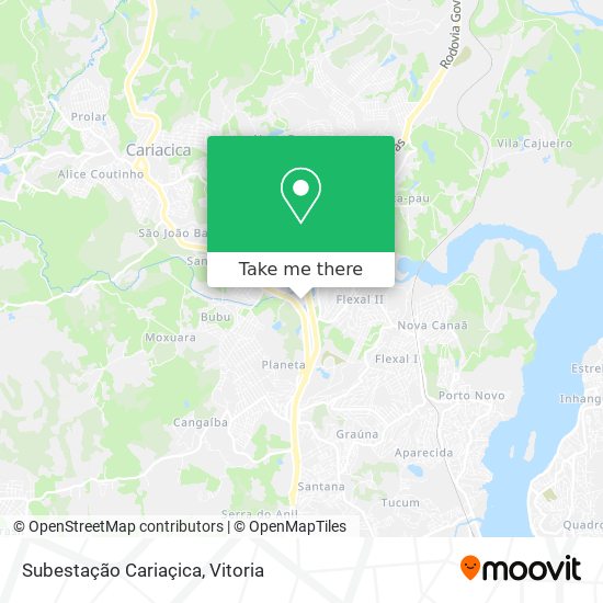 Subestação Cariaçica map