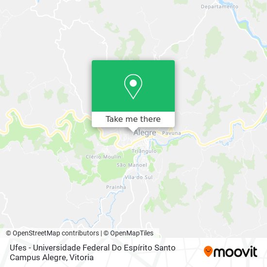 Ufes - Universidade Federal Do Espírito Santo Campus Alegre map