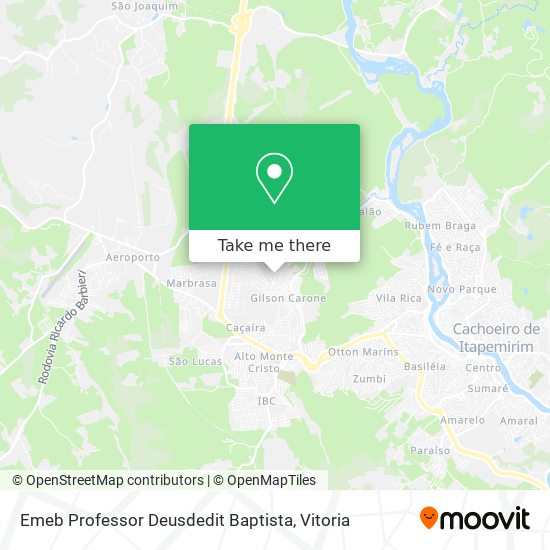 Emeb Professor Deusdedit Baptista map