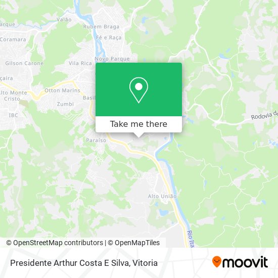 Presidente Arthur Costa E Silva map