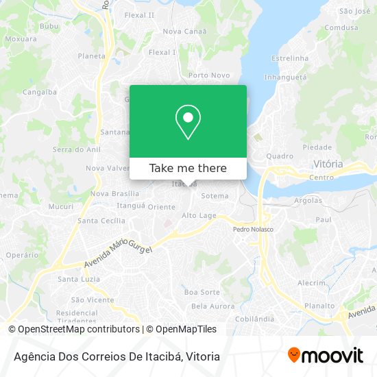 Mapa Agência Dos Correios De Itacibá