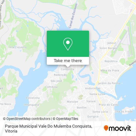Parque Municipal Vale Do Mulemba Conquista map