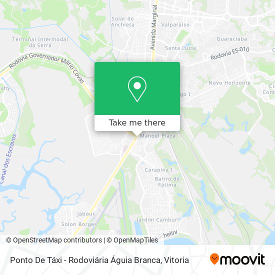 Ponto De Táxi - Rodoviária Águia Branca map