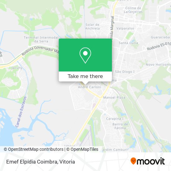 Emef Elpídia Coimbra map