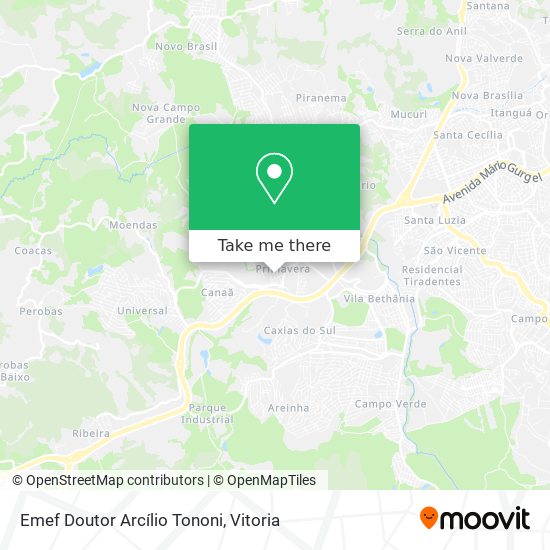 Emef Doutor Arcílio Tononi map