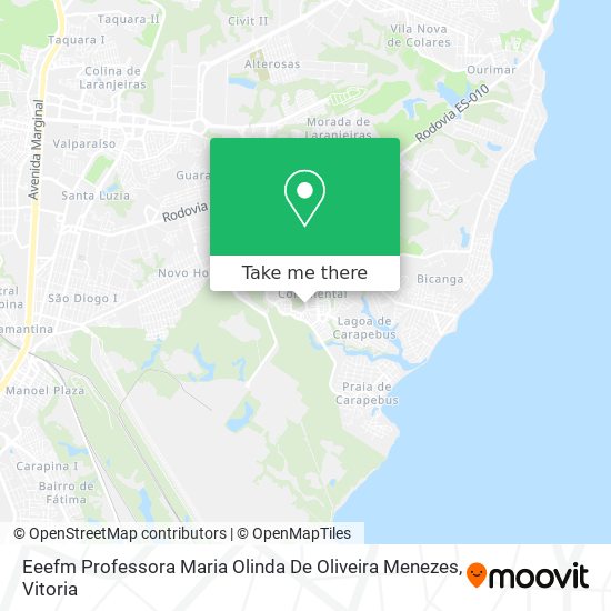 Mapa Eeefm Professora Maria Olinda De Oliveira Menezes
