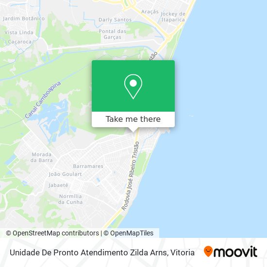 Mapa Unidade De Pronto Atendimento Zilda Arns