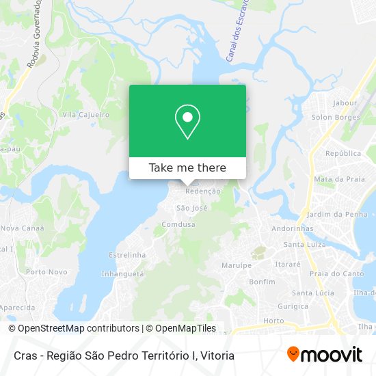 Cras - Região São Pedro Território I map