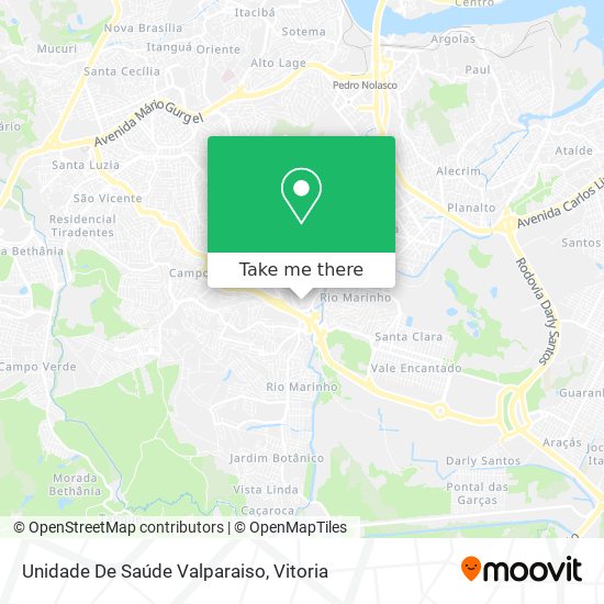 Mapa Unidade De Saúde Valparaiso