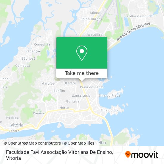 Faculdade Favi Associação Vitoriana De Ensino map