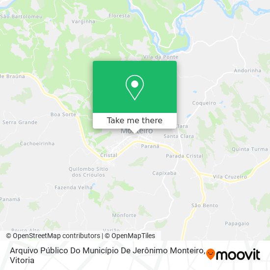 Arquivo Público Do Município De Jerônimo Monteiro map
