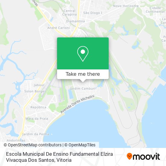 Mapa Escola Municipal De Ensino Fundamental Elzira Vivacqua Dos Santos