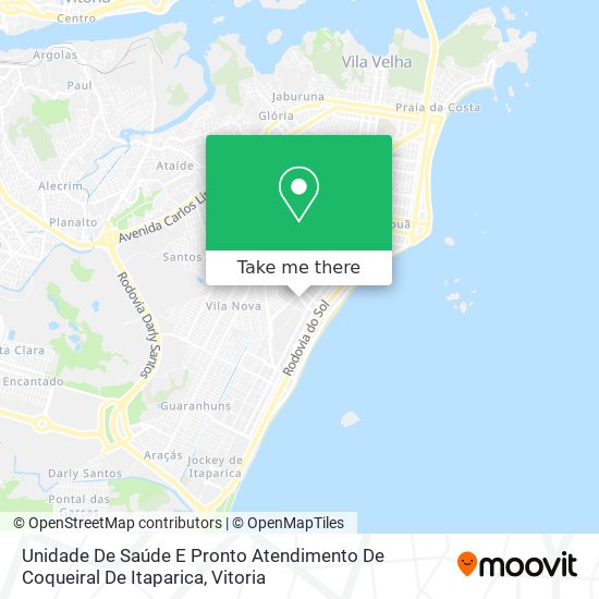 Mapa Unidade De Saúde E Pronto Atendimento De Coqueiral De Itaparica