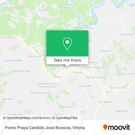 Ponto Praça Candido José Bossois map