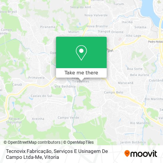 Tecnovix Fabricação, Serviços E Usinagem De Campo Ltda-Me map