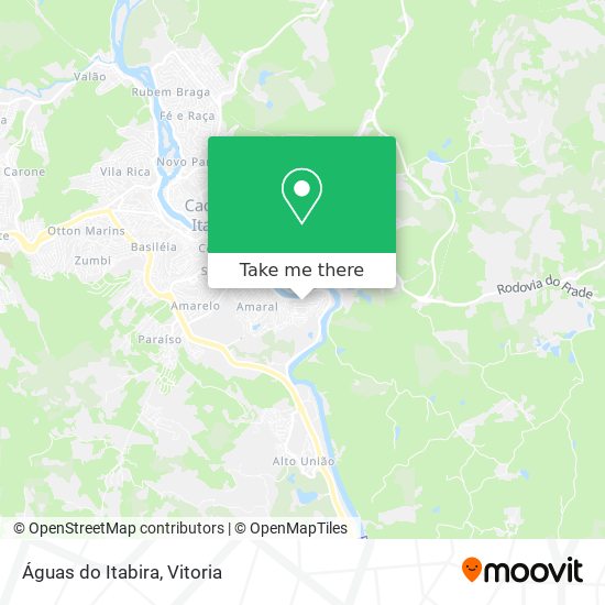 Águas do Itabira map