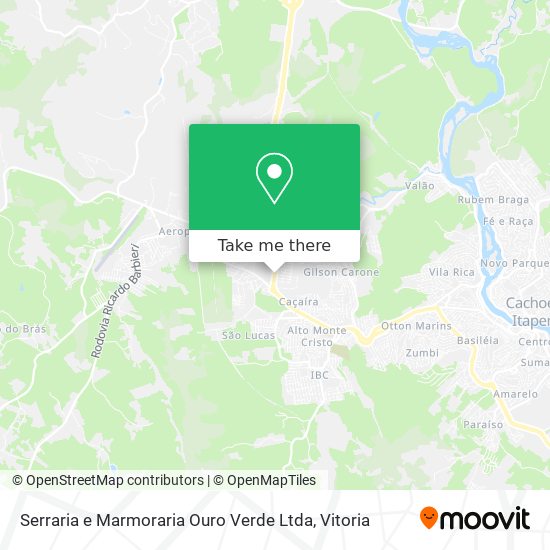 Mapa Serraria e Marmoraria Ouro Verde Ltda