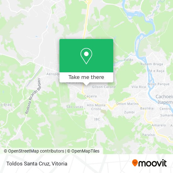 Toldos Santa Cruz map