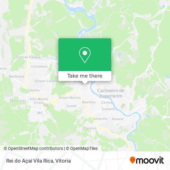 Rei do Açaí Vila Rica map
