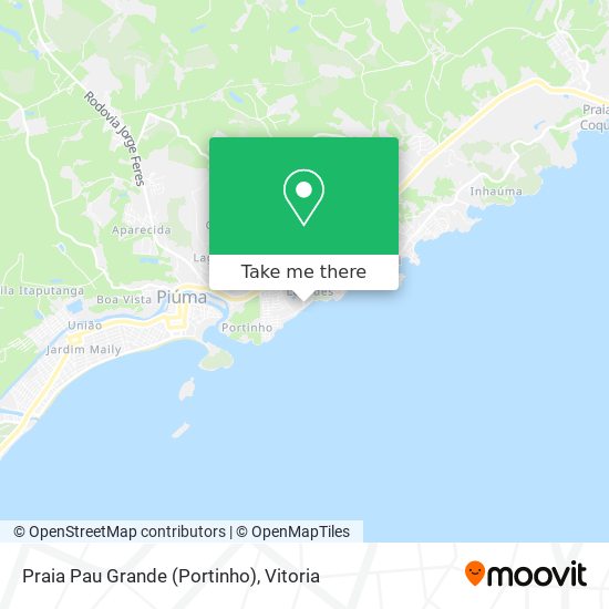 Praia Pau Grande (Portinho) map