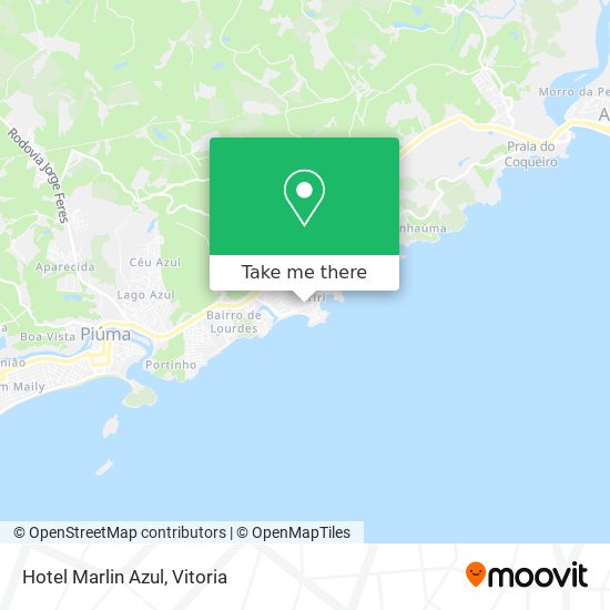 Hotel Marlin Azul map