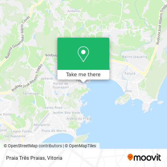 Praia Três Praias map