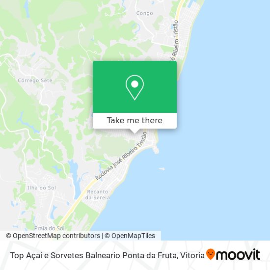 Top Açai e Sorvetes Balneario Ponta da Fruta map