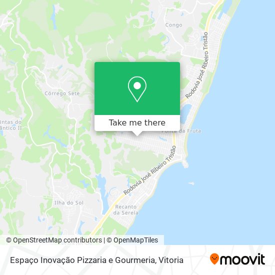 Mapa Espaço Inovação Pizzaria e Gourmeria