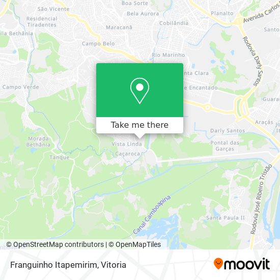 Franguinho Itapemirim map