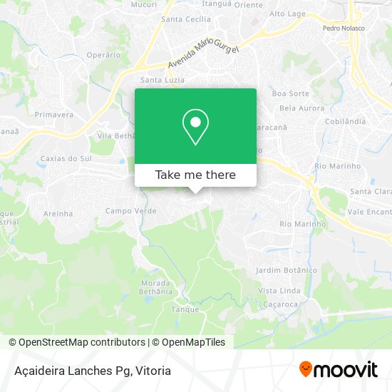 Açaideira Lanches Pg map