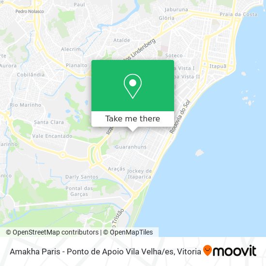 Mapa Amakha Paris - Ponto de Apoio Vila Velha / es