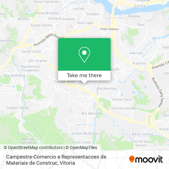 Campestre-Comercio e Representacoes de Materiais de Construc map