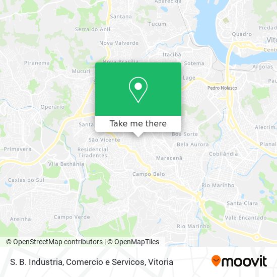 S. B. Industria, Comercio e Servicos map