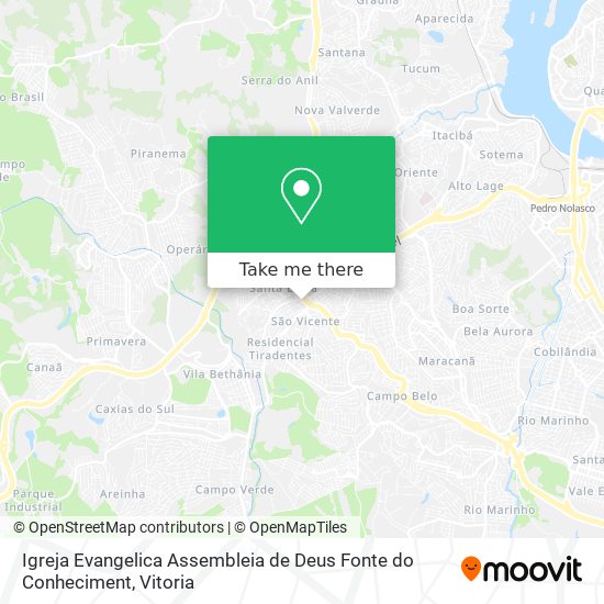 Igreja Evangelica Assembleia de Deus Fonte do Conheciment map
