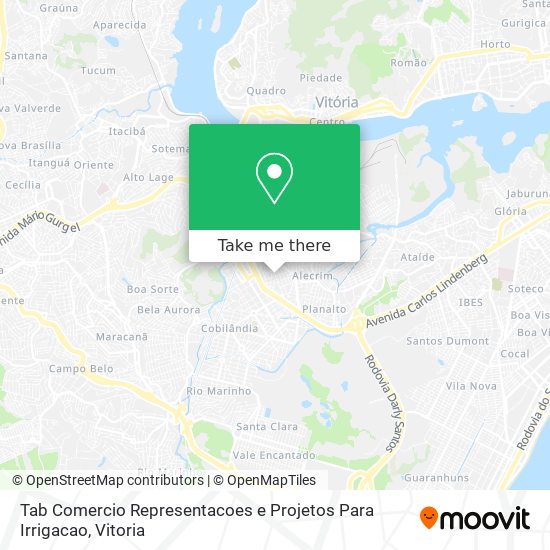 Tab Comercio Representacoes e Projetos Para Irrigacao map