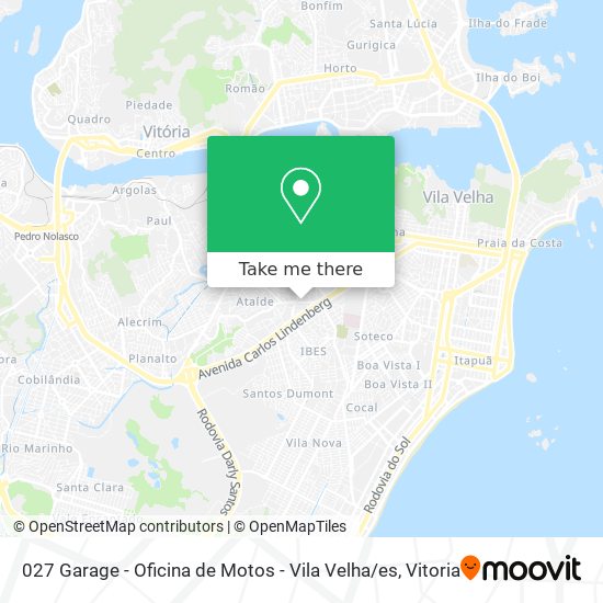 027 Garage - Oficina de Motos - Vila Velha / es map