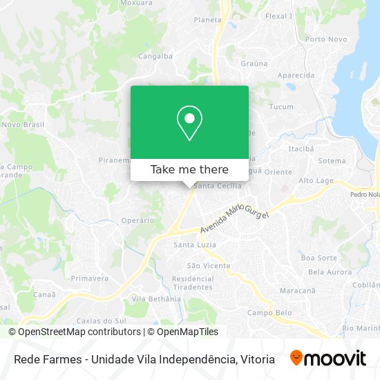 Rede Farmes - Unidade Vila Independência map
