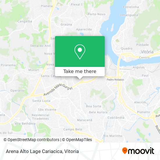 Arena Alto Lage Cariacica map