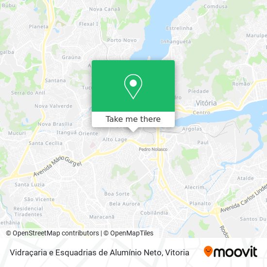 Vidraçaria e Esquadrias de Alumínio Neto map