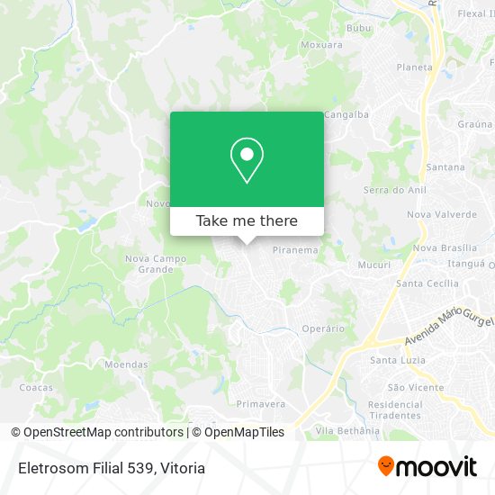 Eletrosom Filial 539 map