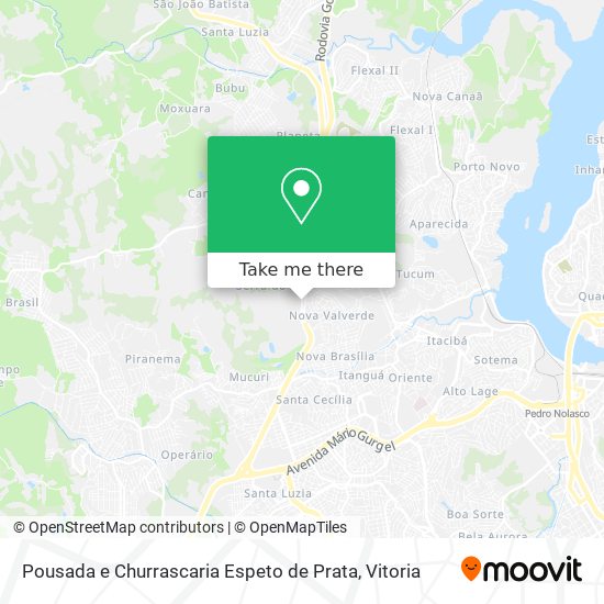 Mapa Pousada e Churrascaria Espeto de Prata