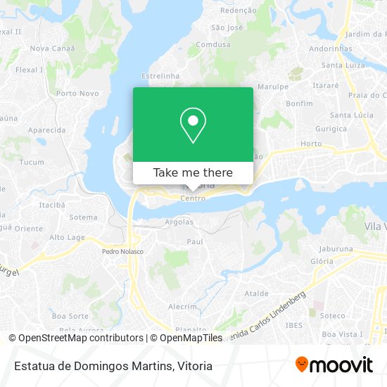 Estatua de Domingos Martins map