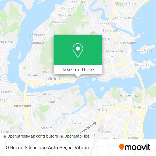 O Rei do Silencioso Auto Peças map