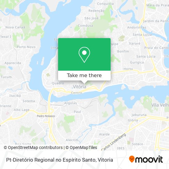 Pt-Diretório Regional no Espírito Santo map
