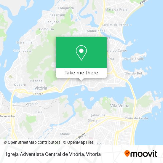 Mapa Igreja Adventista Central de Vitória