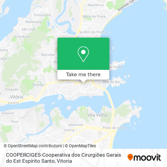 Mapa COOPERCIGES-Cooperativa dos Cirurgiões Gerais do Est Espirito Santo