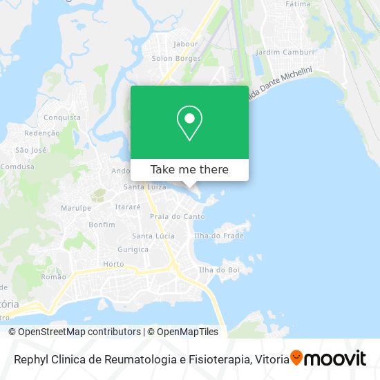 Rephyl Clinica de Reumatologia e Fisioterapia map