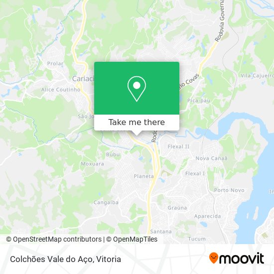 Colchões Vale do Aço map