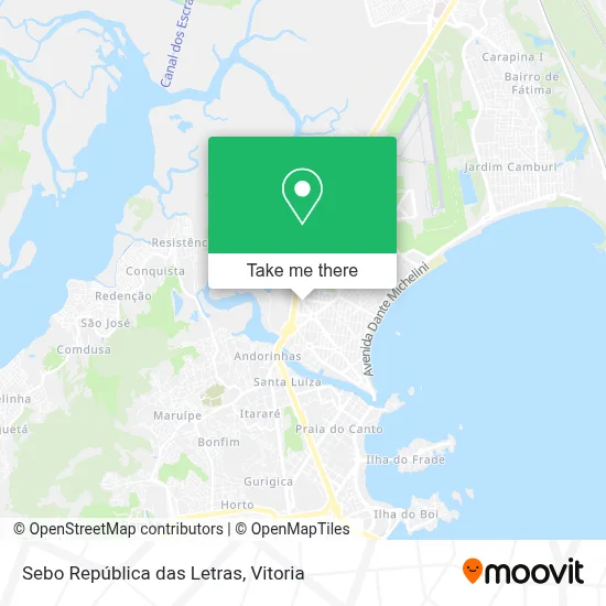 Sebo República das Letras map
